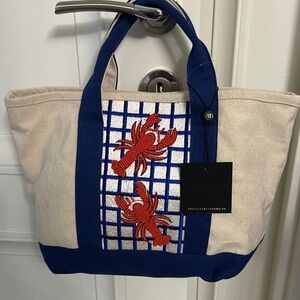 Nautical Canvas Tote with Lobster Design